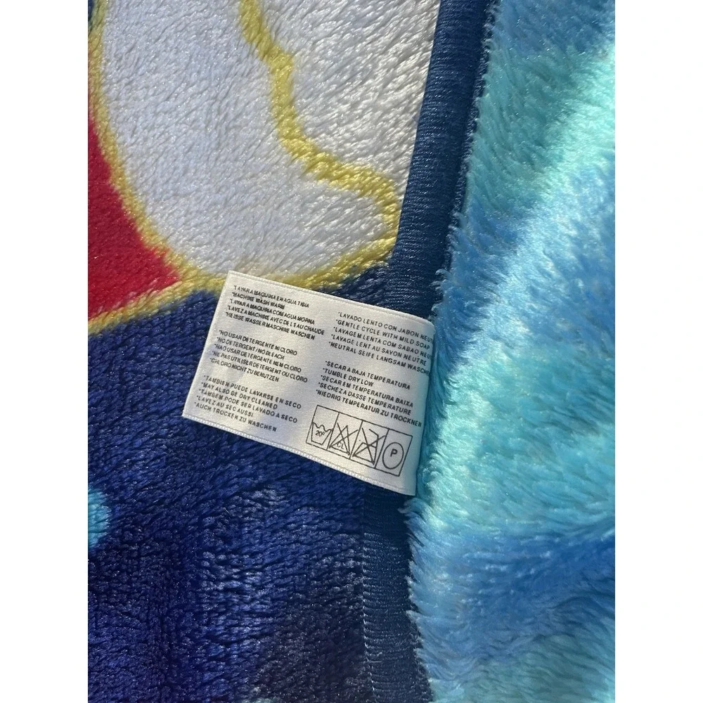 VTG RARE NovaTex Baby Blanket Puppy Dog Red Blue Vintage Soft